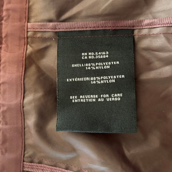 Cole Haan Eggplant Purple Packable Hooded Raincoat with Pouch - Size XS - Picture 6 of 6